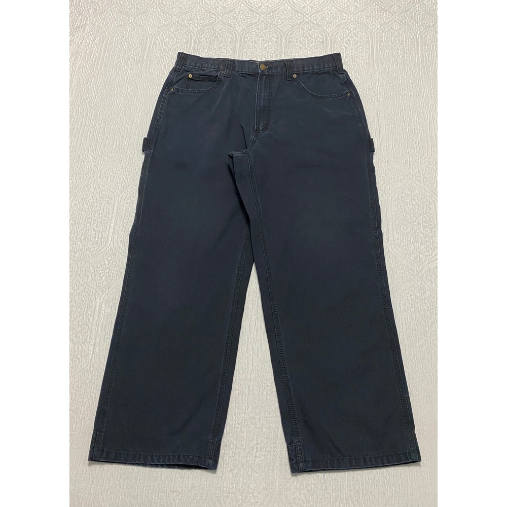 Amazon Essentials Carpenter Pants Men's Size 35×28 Blue Relaxed‎ Fit